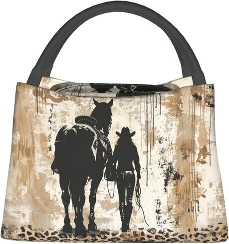 Vintage Classic Car Road Trip Lunch Bag for Women, Girls, Kids, Reusable Insulated Lunch Box for Work, Office, Picnic, Travel, School, Gifts in Saudi Arabia