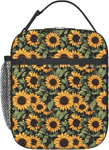 Sunflower Lunch Box for Women Kids Girls Men Insulated Lunch Bag Lunchbox Adults Lunch Tote Bags Reusable Cooler for Work Office School Picnic Travel in Kuwait
