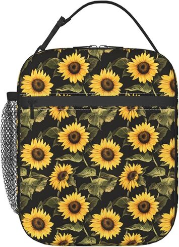 Sunflower Lunch Box for Women Kids Girls Men Insulated Lunch Bag Lunchbox Adults Lunch Tote Bags Reusable Cooler for Work Office School Picnic Travel in Kuwait