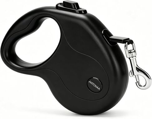 10FT Retractable Dog Leash for Small Medium Dogs/Cats up to 33lbs, Strong Nylon Tape, One-Handed Brake & Tangle-Free Design, Lightweight for Walking, Jogging, Hiking (Black) in Saudi Arabia