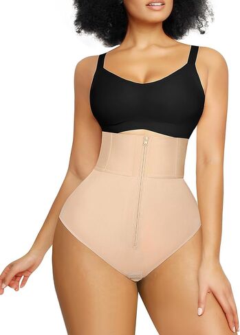 SHAPELLX Thong Shapewear Tummy Control Underwear for Women High Waisted Body Shaper in Kuwait