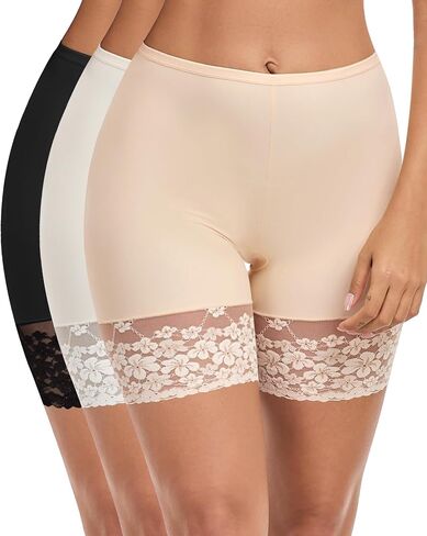 Lace Slip Shorts Under Dress For Women Cooling Anti Chafing Gym Lounge Sleep Dance Safety Boxer Briefs Panties in Saudi Arabia