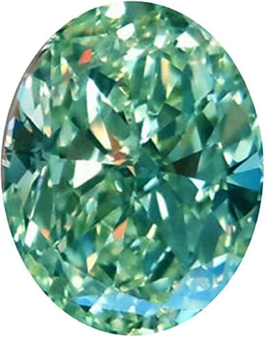 Loose Moissanite 3 CT Oval Cut Green Moissanite Diamond Loose Stone for Engagement Ring, Earring, Pendant, Bracelet, Jewelry for Women, Gifts in Kuwait