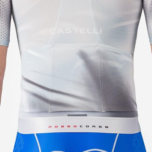 CASTELLI، قميص Aero Race 8S - للرجال، رمادي فضي/رمادي دخاني، M in Kuwait