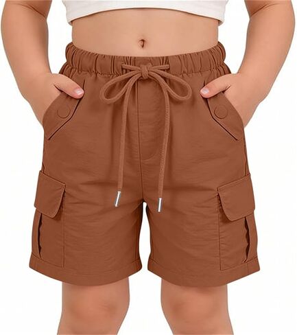 Girls Cargo Shorts Kids Bermuda Hiking Athletic Summer Casual Uniform Baggy Cargo Shorts with Pockets in Saudi Arabia