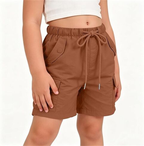 Girls Cargo Shorts Kids Bermuda Hiking Athletic Summer Casual Uniform Baggy Cargo Shorts with Pockets in Saudi Arabia