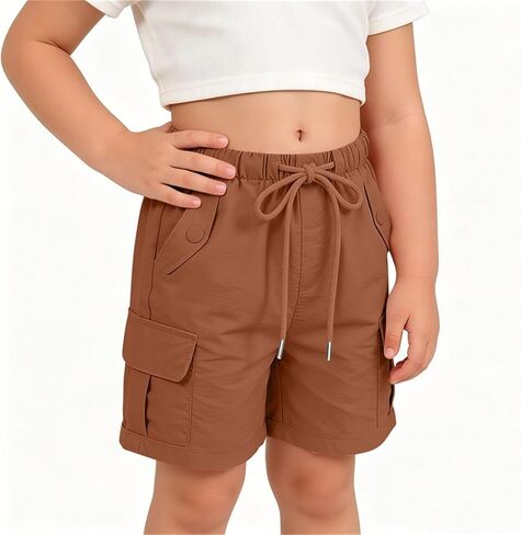 Girls Cargo Shorts Kids Bermuda Hiking Athletic Summer Casual Uniform Baggy Cargo Shorts with Pockets in Saudi Arabia