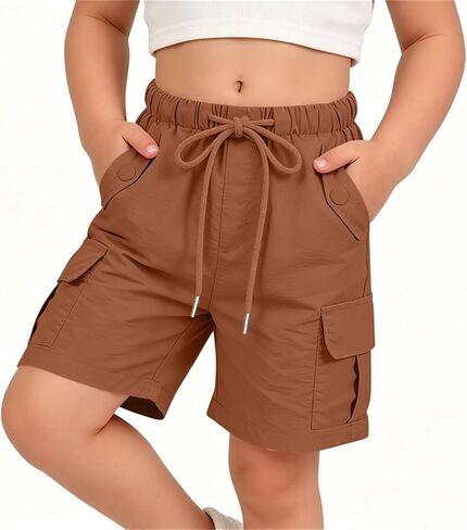 Girls Cargo Shorts Kids Bermuda Hiking Athletic Summer Casual Uniform Baggy Cargo Shorts with Pockets in Saudi Arabia