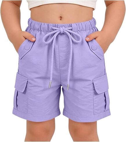 Girls Cargo Shorts Kids Bermuda Hiking Athletic Summer Casual Uniform Baggy Cargo Shorts with Pockets in Saudi Arabia
