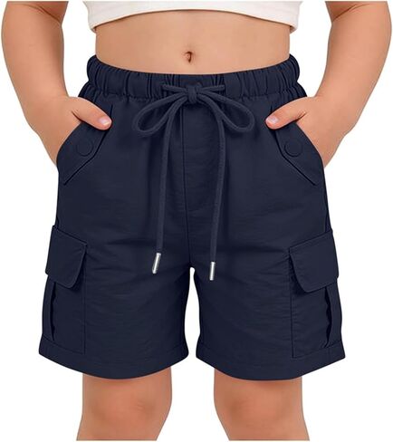 Girls Cargo Shorts Kids Bermuda Hiking Athletic Summer Casual Uniform Baggy Cargo Shorts with Pockets in Saudi Arabia