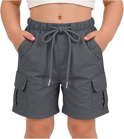 Girls Cargo Shorts Kids Bermuda Hiking Athletic Summer Casual Uniform Baggy Cargo Shorts with Pockets in Saudi Arabia