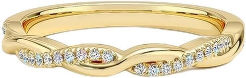 Gem's Beauty Silver Eternity Ring for Women | 925 Sterling Silver Adjustable Rings | Moissanite Stacking Bands | Dainty Stackable Rings Size 5-10 in Saudi Arabia