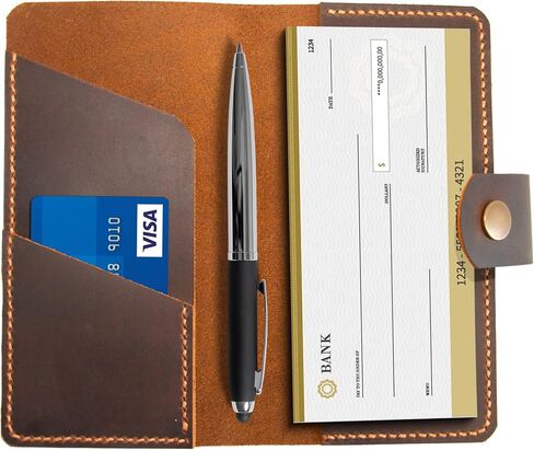 Personalized Checkbook Cover, Leather Checkbook, Checkbook Wallet And Holder, Checkbook Case, Custom Checkbook, Custom Checkbook Covers, Gift For Him,Customized Gifts in Kuwait