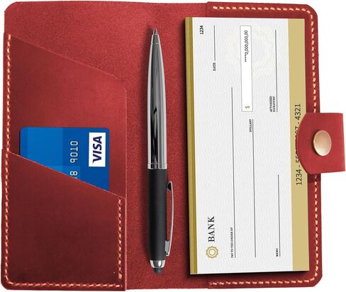 Personalized Checkbook Cover, Leather Checkbook, Checkbook Wallet And Holder, Checkbook Case, Custom Checkbook, Custom Checkbook Covers, Gift For Him,Customized Gifts in Kuwait
