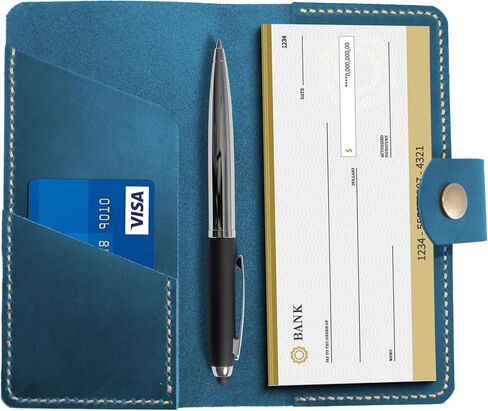 Personalized Checkbook Cover, Leather Checkbook, Checkbook Wallet And Holder, Checkbook Case, Custom Checkbook, Custom Checkbook Covers, Gift For Him,Customized Gifts in Kuwait