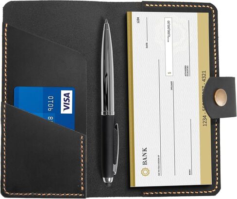 Personalized Checkbook Cover, Leather Checkbook, Checkbook Wallet And Holder, Checkbook Case, Custom Checkbook, Custom Checkbook Covers, Gift For Him,Customized Gifts in Kuwait