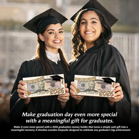 Graduation Money Holder Gift 2026 – Class of 2026 Cash Gift Holder, Wooden Graduation Card Alternative, Congrats Grad Gift, Senior Graduation Keepsake in Saudi Arabia