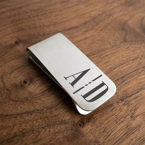 Personalized Monogram Money Clip, Engraved Money Clip for Men, Initial Holder Gifts, Father Day Gifts, Money Keepsake for Husband in Kuwait