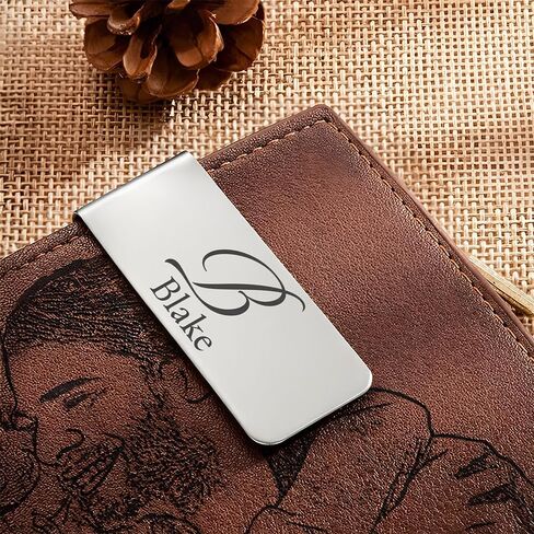 Personalized Monogram Money Clip, Engraved Money Clip for Men, Initial Holder Gifts, Father Day Gifts, Money Keepsake for Husband in Kuwait