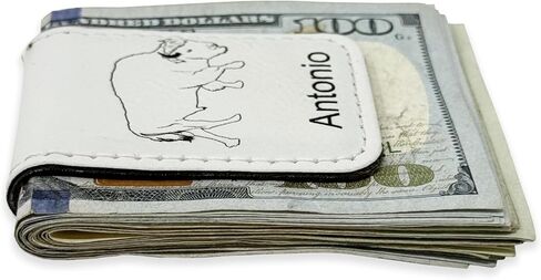 LaserGram Slim Magnetic Money Clip, Tyrannosaurus Rex Dinosaur, Personalized Engraving Included (Dark Brown) in Kuwait