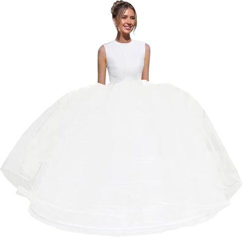 Women Crinoline Petticoat A-line 7 Hoop Skirt Slips Long Underskirt for Wedding Bridal Dress Ball Gown Women in Saudi Arabia