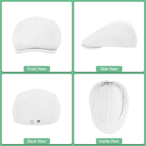 100% Cotton Newsboy Cap for Men Adjustable Flat Gatsby Ivy Cabbie Beret Hat for Summer Driving Hunting in Saudi Arabia