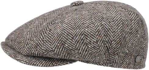 Lierys Herringbone Flat Cap Men | Made in Italy in Saudi Arabia