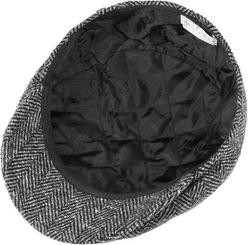 Lierys Herringbone Flat Cap Men | Made in Italy in Saudi Arabia