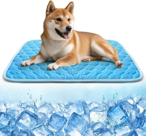 Dog Cooling Mat Q-Max>0.4 Self Cool Pad for Dogs and Cats with Anti-Slip Bottom, Washable Portable Pet Sleeping Pad for Summer，Larger Size 39.4" *27.6" in Saudi Arabia