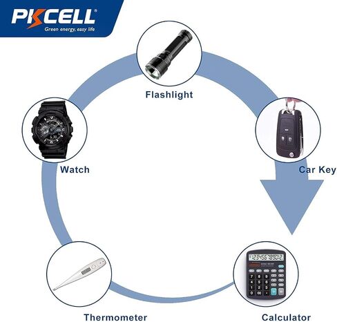 PKCELL AG3 1.5V Battery LR41 392 384 192 Button Alkaline Cell for Digital Thermometer- 5Count in Kuwait
