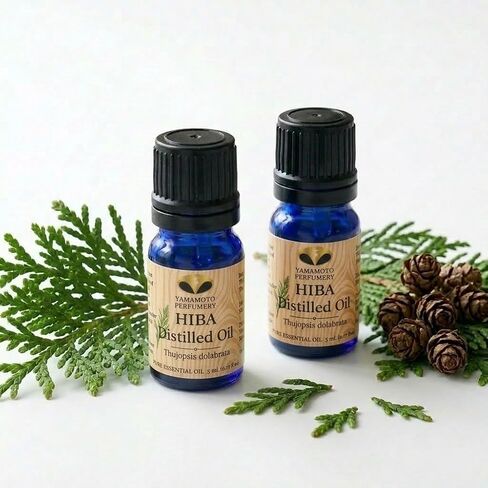 Premium Japanese Essential Oil Set - 100% Pure Hiba Oil for Diffuser & Aromatherapy - Steam Distilled, Therapeutic Grade Produced in Japan - 2 Pack (5ml Each) (Hiba) in Saudi Arabia