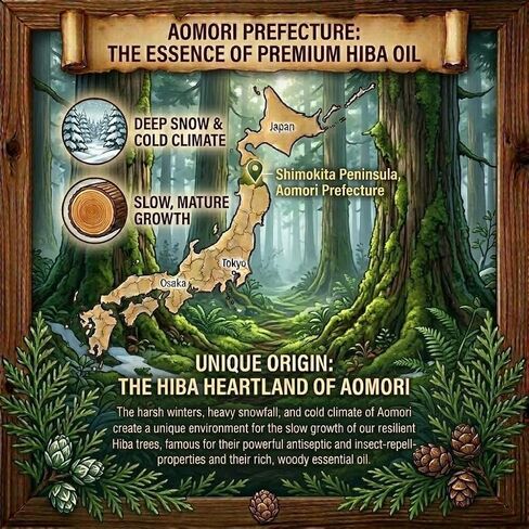 Premium Japanese Essential Oil Set - 100% Pure Hiba Oil for Diffuser & Aromatherapy - Steam Distilled, Therapeutic Grade Produced in Japan - 2 Pack (5ml Each) (Hiba) in Saudi Arabia
