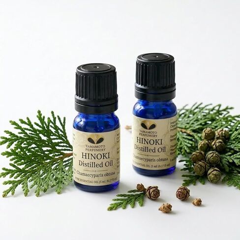 Premium Japanese Essential Oil Set - 100% Pure Hiba Oil for Diffuser & Aromatherapy - Steam Distilled, Therapeutic Grade Produced in Japan - 2 Pack (5ml Each) (Hiba) in Saudi Arabia