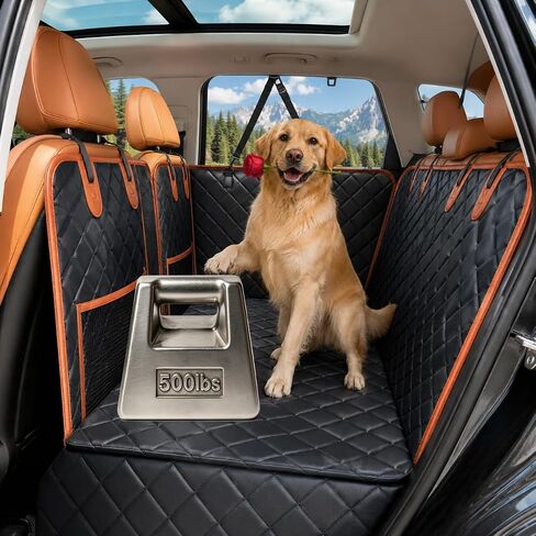 Back Seat Extender for Dogs, Hard Bottom Dog Car Seat Cover - Honeycomb Load Board Supports 500lbs, 52"×25" Extra Large Space for Large Dogs, Waterproof 600D Anti-Scratch Pet Hammock for Car SUV Truck in Saudi Arabia