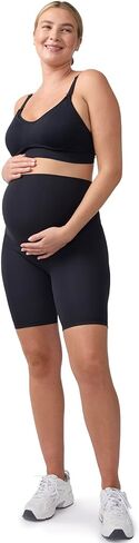 Ingrid & Isabel Everyday Active Maternity Bike Shorts – Over Belly Pregnancy Shorts, Stretchy Supportive Workout Shorts in Saudi Arabia