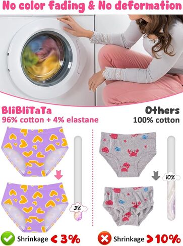 Girls' Underwear,Soft Cotton Tagless Panties for Toddlers & Little Kids' Comfort,Breathable Briefs,8-Pack in Kuwait