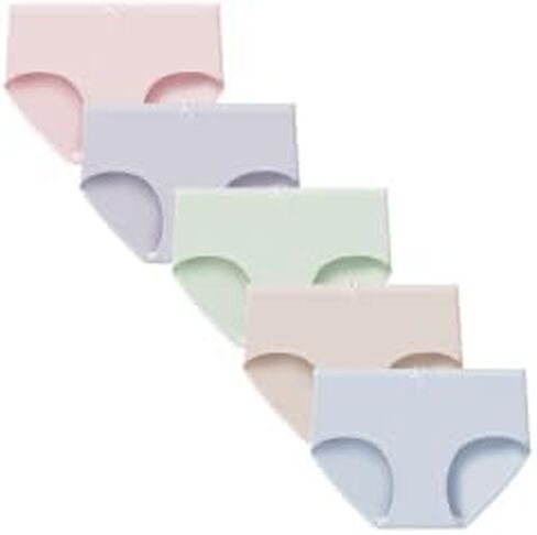 Teen Girls Underwear, 5 Packs Cotton Briefs with Lace & Dot Design for Teens 8-14 Years in Saudi Arabia