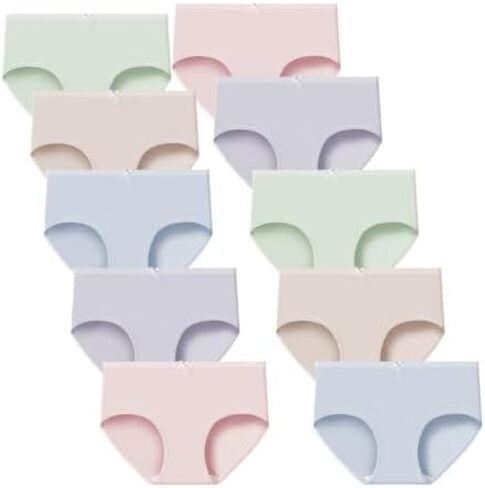 Teen Girls Underwear, 5 Packs Cotton Briefs with Lace & Dot Design for Teens 8-14 Years in Kuwait