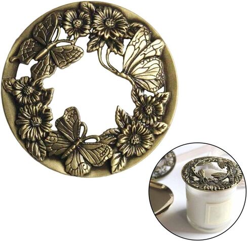 Yajuyi 2 Lid Cover Shades Accessories for 73-81mm Jar Candles Butterfly, Butterfly Flower, 6 Pcs in Kuwait