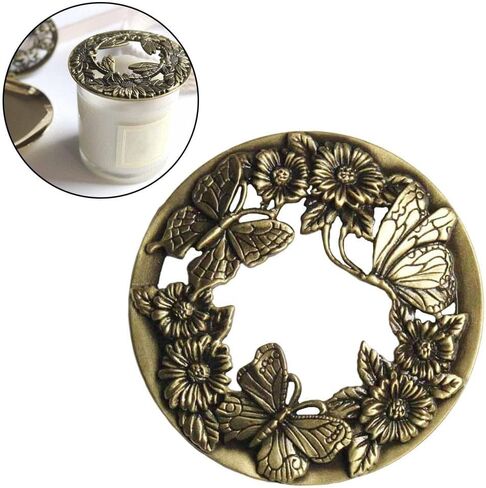 Yajuyi 2 Lid Cover Shades Accessories for 73-81mm Jar Candles Butterfly, Butterfly Flower, 2 Pcs in Saudi Arabia