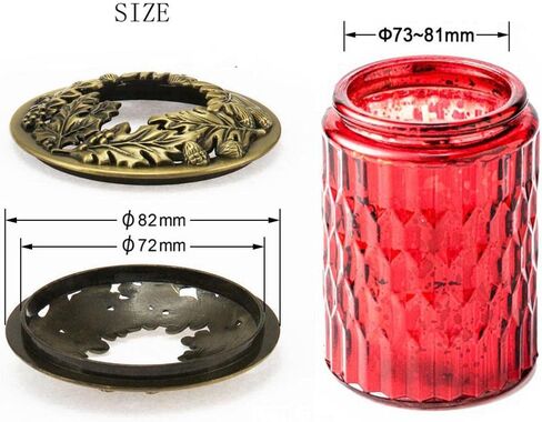 Yajuyi 2 Lid Cover Shades Accessories for 73-81mm Jar Candles Dragonfly, Dragonfly, 2 Pcs in Saudi Arabia