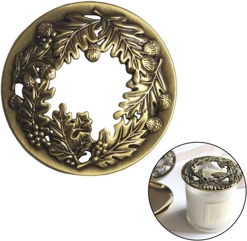 Yajuyi 2-3 of Pack Candle Lid Cover Shades Accessories for 73-81mm Jar Candles, Berry Leaf, 3 Pcs in Kuwait
