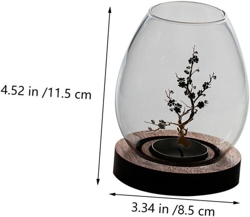 Operitacx Glass Candle Shade with Flower Pattern Glass Cover for Candle for Romantic Dinner and Home Décor in Kuwait