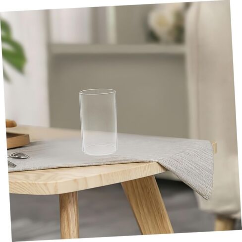 jojofuny Glass Cylinder Candle Shade 6x15cm Open Ended Glass Candle Holder for Table Centerpiece Home Décor in Kuwait