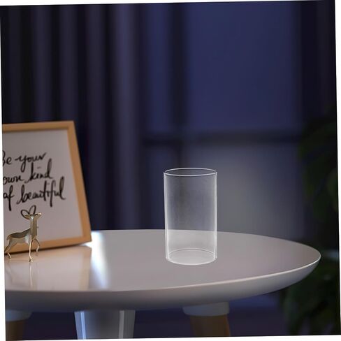 jojofuny Glass Cylinder Candle Shade 6x15cm Open Ended Glass Candle Holder for Table Centerpiece Home Décor in Kuwait