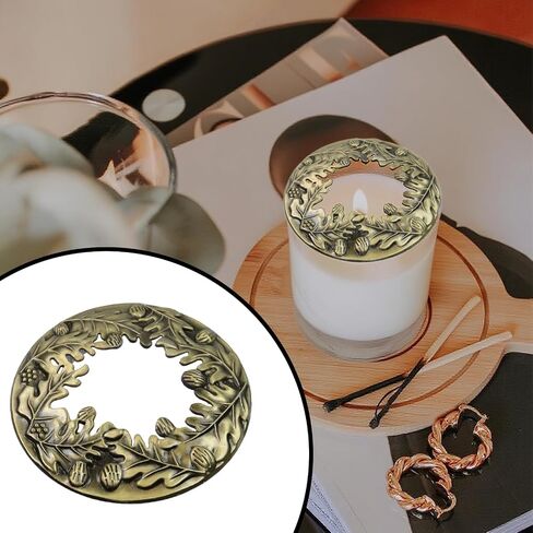 أغطية علوية من ورق الشمع من خشب الصنوبر، غطاء شموع معطرة من البرونز، غطاء منقسم لحرق بالتساوي، إكسسوارات ديكور المنزل، غطاء أكمام على شكل شموع، غطاء علوي (صنوبر من ورق البرونز العتيق) in Kuwait