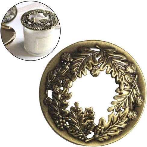 Yajuyi 2-3 of Pack Candle Lid Cover Shades Accessories for 73-81mm Jar Candles, Berry Leaf, 2 Pcs in Saudi Arabia