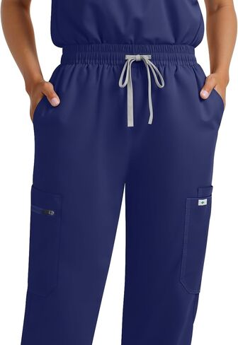 Women's Scrub Set - Sleeveless Stand-up Collar & Joggers - 11 Pockets - 4-Way Stretch Medical Nursing Uniform in Saudi Arabia