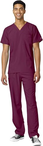 WonderWink W123 Unisex 4-Pocket Utility Top & Unisex Multi-cargo pant Scrub Set + Badge Reel in Kuwait