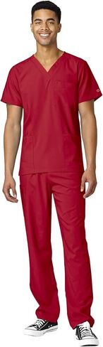 WonderWink W123 Unisex 4-Pocket Utility Top & Unisex Multi-cargo pant Scrub Set + Badge Reel in Kuwait